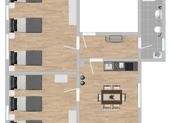 Sad303 - Geraeumige Monteurwohnung Mit Balkon Apartment *